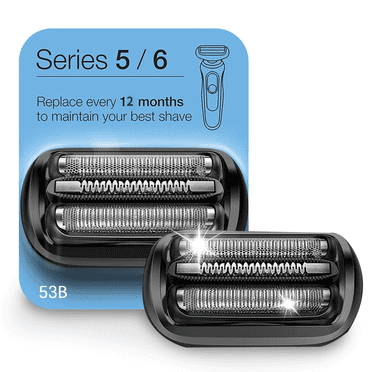 53B Braun Series 5 and 6 Electric Shaver Replacement Heads , Compatible with Braun Razors 5672 5018s, 5020s, 5049cs, 5050cs, 6020s, 6072cc, 6090cc,Black