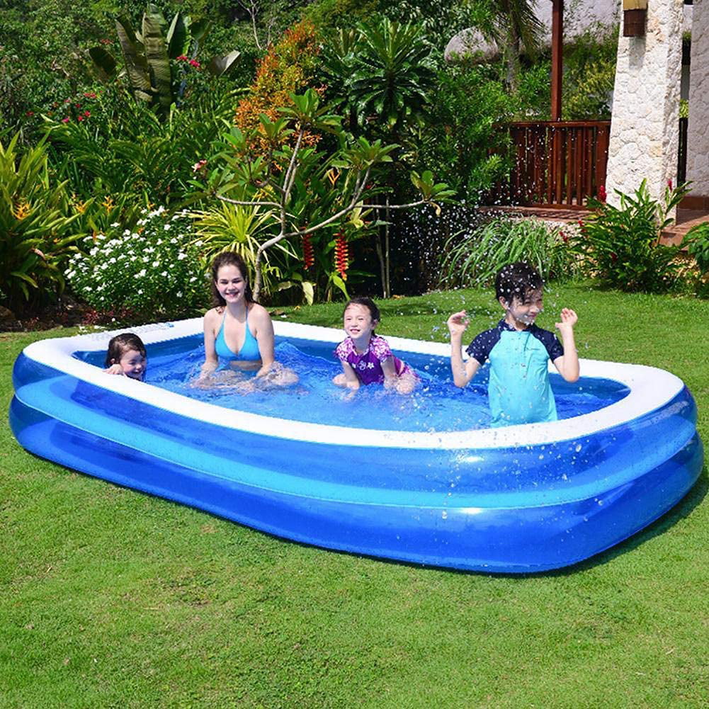 Above-Ground Swimming Pool Outdoor Inflatable Children and Adults Family Thickened Version Swimming Pool Blue,2.6m 