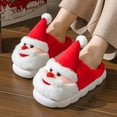 thumbnail image 6 of Taqqpue Slippers for Women Indoor Christmas Santa House Slippers Casual Print Winter Warm Shoes Secret Santa Gift, 6 of 7