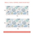 thumbnail image 6 of Coastal Yoga Towel for Hot Yoga Non Slip, Summer Beach Nautical Coral Starfish Yoga Mat Towel Absorbent Yoga Sweat Towels Microfiber Hot Yoga Blanket for Bikram Pilates 26"x74", 6 of 7