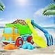 thumbnail image 2 of Beach sand toys 5 piece set beach toys sand set sand play sand pit toys summer outdoor toys, 2 of 5