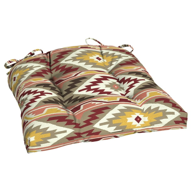Mainstays Southwest Aztec Outdoor Patio Wicker Seat Cushion Single