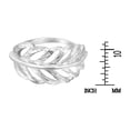 thumbnail image 4 of Elegant Nature Chunky Sterling Silver Leaf Wraparound Ring-9, 4 of 7