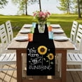 thumbnail image 4 of Table Runners 72 Inches Long Dress Scarves, Sunflowers Farmhouse Kitchen Table Runner, Coffee Tablerunners, Modern Bee You Are My Sunshine Black 16x72 Inch, 4 of 9