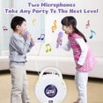 thumbnail image 2 of Karaoke Machine with 2 Wireless Microphones for Kids Ages 4-12, Portable Bluetooth Karaoke Machine with Magic Voice Changer and LED, 2 of 4
