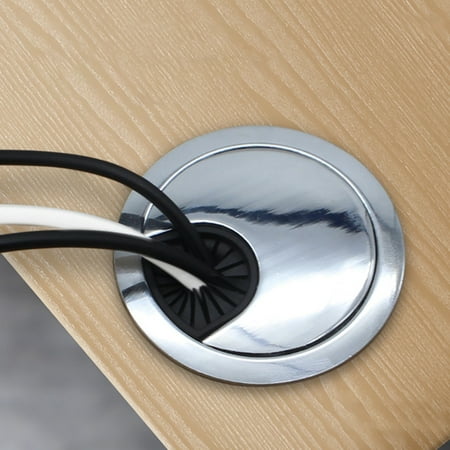 

Leke 50mm Computer Metal Grommet Desk Table Cable Tidy Outlet Wire Cover