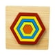 thumbnail image 3 of Kit de rompecabezas geométrico de madera, juguete para enseñar y aprender, juguete multicolor Hexágono, 3 of 9
