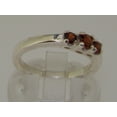 thumbnail image 4 of LBG British Made 9k White Gold Natural Garnet Womens Anniversary Ring - 33 size options - Size 12, 4 of 6