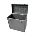 thumbnail image 2 of Caja almacenamiento para discos vinilo, organizador discos, colección discos, organizador, gran capacidad, práctico y resistente, caja Gris, 2 of 8
