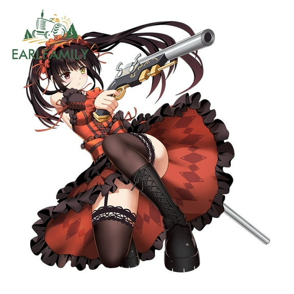 EARLFAMILY 5.1" Tokisaki Kurumi Japanese Girl Cartoon Pattern Anime DIY Car Stickers and Decals
