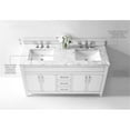 thumbnail image 5 of Ancerre Designs Aspen 60" Transitional Wood Bathroom Vanity Set in White, 5 of 16