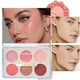 thumbnail image 4 of Paleta de rubor para mejillas, 6 tonos de rubor en polvo compacto modulable, rubor altamente pigmentado, rubor facial (MA-B02), 4 of 4