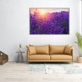 thumbnail image 2 of Sunset Over Lavender Field - Wrapped Canvas Print Wall Art | 36" W x 24" H, 2 of 4