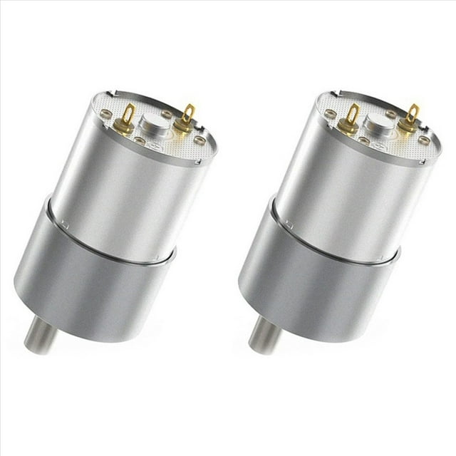 2X JGB37-3530 Motor de CC 12 V Mini Motor de Reducción de Engranajes de CC Motor de Engranaje de Alto Par Motor de Metal para Hogar Inteligente 320 RPM