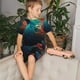 thumbnail image 4 of Balery Colorful Flower Bird Conjunto de Pijama Infantil de Manga Corta con Estampado – Ropa de Dormir de Algodón Suave-4X-Large, 4 of 6
