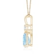 thumbnail image 2 of ANGARA Natural 1.15 ct Aquamarine Teardrop Pendant with Diamond in 14K Yellow Gold for Women (Size-9x6.5mm) | March Birthstone, Anniversary, Jewelry Gift for Women | Natural Aquamarine Necklace, 2 of 9