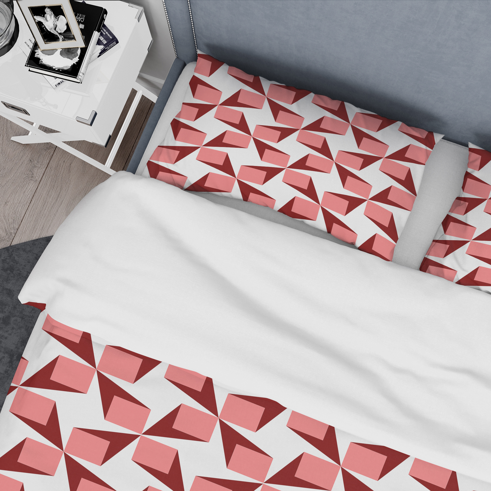 Designart 'Retro Geometrical Abstract Minimal Pattern XIII' Mid-Century Modern Duvet Cover Set