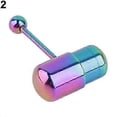 thumbnail image 1 of 1Pc Cool Vibrating Barbell Tongue Rings Bars Piercing Stainless Steel Body Jewelry, 1 of 5
