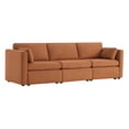 thumbnail image 2 of CHITA Oversized Modular Sectional Sofa Set Extra Large Convertible Fabric Couch with Reversible Chaise for Adults,Terracotta, 112 inch Width, 2 of 10