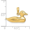 thumbnail image 4 of 14k Yellow Gold Polished Finish Mallard Bird Charm Pendant, 4 of 4