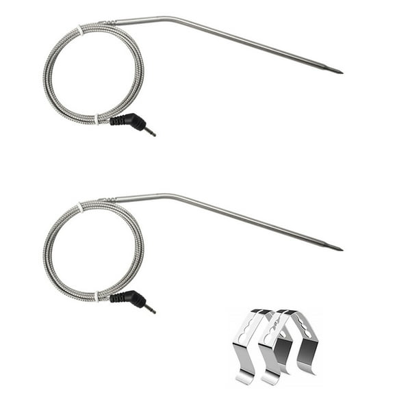 Lot de 2 Thermomètres Sonde à Viande et Pince pour Thermopro TP25 TP27 Acier Inoxydable