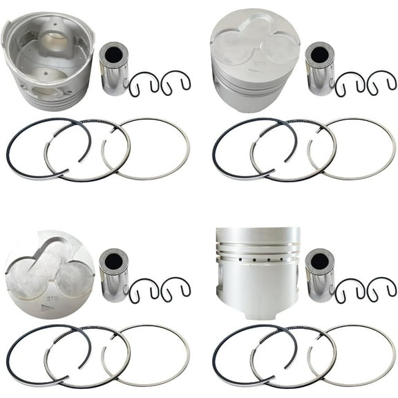 4PCS 4D56 Piston   Piston Rings For PICKUP PAJERO L200 L300 For Mitsubishi 4D56 4D56T Engine Piston Diameter 91.1mm STD 4D56 piston Rings set Piston MD103318 MD050021