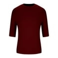 thumbnail image 3 of fatyb Mens Big and Tall Shirts Crewneck Casual T Shirts Summer Pullover Tee (3/4 Sleeve & 1/2 Sleeve), 3 of 5