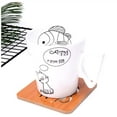 thumbnail image 2 of Boisson en Bois avec Motif de Dessin Animé Réutilisable Isolation Antidérapante, Ensemble de 5 (Bubble de Poisson), 2 of 3