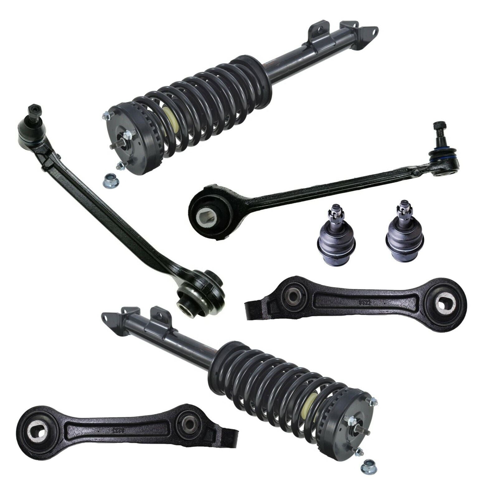 8 Pc New Suspension Kit Lower Front Control Arm (Rear Position), Front Lower Control Arms Left