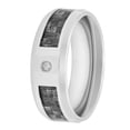 thumbnail image 2 of Men's Stainless Steel with Diamond Accent Gray Carbon Fiber Band, 8mm, 2 of 4