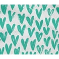 thumbnail image 5 of oneOone Cotton Flex Turquoise Green Fabric Valentine Heart Quilting Supplies Print Sewing Fabric By The Yard 40 Inch Wide, 5 of 6