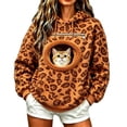 thumbnail image 3 of TGPMGRZ Pet Pouch Hoodie for Women Leopard Print Cat Pouch Warm Hooded Sweatshirt, 3 of 5