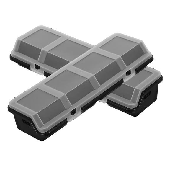 unbranded  2 Pcs Screw Parts Box Storage Small Organizer Large Organizers and Bins Crate Black