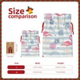 thumbnail image 3 of Naloa Flamingo and Pineapple Drawstring Christmas Bags, 3D Xmas Gift Bags, Christmas Wrapping Bags, Xmas Goodie Bags, Treat Pouch Bags, Party Favor Bags-Medium, 3 of 9