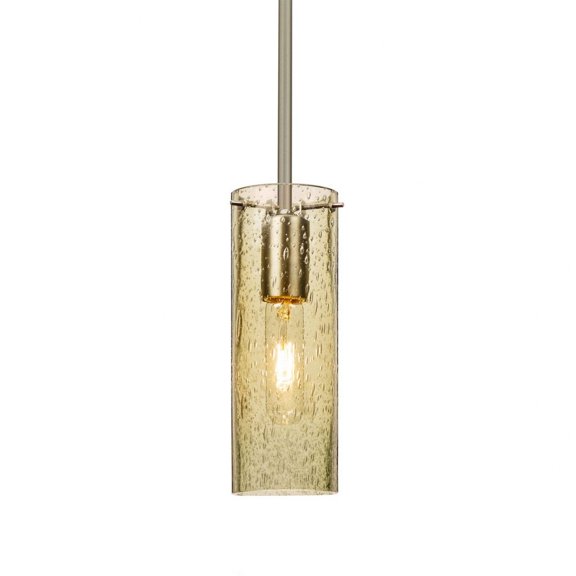 Besa Lighting - Juni 10 - 1 Light Cord Pendant-Satin Nickel Finish-Gold Bubble