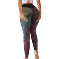 thumbnail image 6 of YUEHUA Women's Tie-Dye Honeycomb Yoga Leggings, Tummy Control Butt Lifting Pants, Stretchy Compression Workout Tights for Casual, 6 of 7