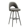 thumbnail image 3 of Weston Home Krista Metal Swivel 29" Bar Stools, Set of 2, Dark Grey, 3 of 8