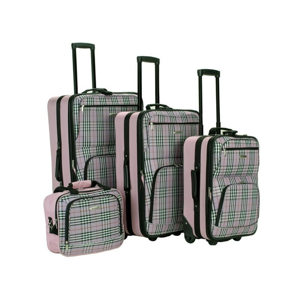 Rockland Luggage Fashion Collection 4 Piece Softside Expandable Luggage Set
