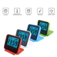 thumbnail image 4 of Kenally Reloj despertador de con luz nocturna, reloj de viaje, reloj plegable, indicador de temperatura y fecha Artesanía Verde, 4 of 6