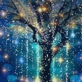 thumbnail image 5 of Shiartex Blue Shower Curtain,Tree Shower Curtain,Shower Curtains Set,Navy Blue Stars Tree Shower Curtains,Bathroom Shower Curtain Sets with,Fabric Funny Cute Modern Waterproof Machine Washable White, 5 of 7