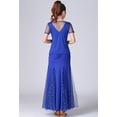 thumbnail image 5 of Glitter Waltz Modern Ballroom Wedding Dance Competition Wear Gowns Adult Blue, 5 of 5