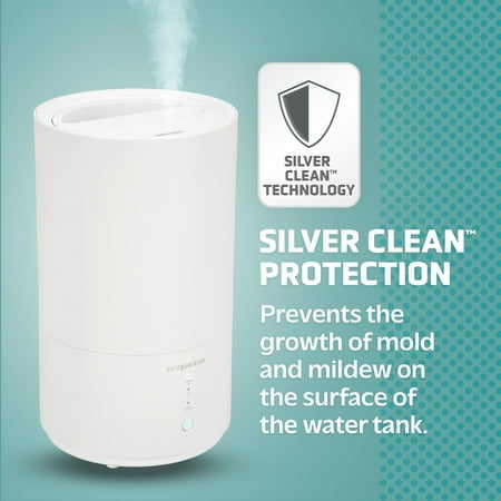 PureGuardian - H950AR Ultrasonic Cool Mist Top Fill Humidifier with Aromatherapy, .80-Gallon - White