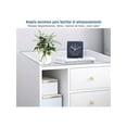 thumbnail image 2 of Mesita de Noche Multifuncional Muebles con 3 Cajones y Estante de Almacenamiento, Mesa Auxiliar, Gabinete de Noche para Dormitorios, Sofás, Camas, Oficinas, 2 of 6
