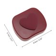 thumbnail image 3 of Unique Bargains 1 Set Contact Lens Case Heart Rectangular Lens Storage Case Wine Red, 3 of 5