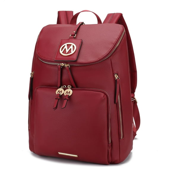 MKF Collection Angela Women Backpack, Handbag Purse For Travel and School Daypack Bag by Mia K - Red