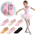 thumbnail image 4 of Ballet Shoes Toddler Girls Slippers Elastic Canvas Ballerina Flats Dance Shoes for Little Big Kids Women, 4 of 5