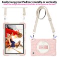 thumbnail image 3 of Dteck Case for Samsung Galaxy Tab A8 10.5-inch (SM-X200/X205),Heavy Duty 3-Layer Protection Rotating Stand Case Shockproof Armor Hard Cover with Shoulder Strap for Galaxy Tab A8 10.5-inch,Pink, 3 of 7