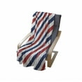 thumbnail image 4 of Harbour Stripe Soft Flannel Fleece Throw Blanket, Vintage Barber Pole Helix of Colored Stripes Medieval Contrast Design, Cozy Plush for Indoor and Outdoor Use, 50" x 60", Blue Red White, by Ambesonne, 4 of 6