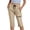 Khaki_#04, variant on Women's Hiking Cargo Capris Outdoor Lightweight Water Resistant Capri Pants UPF 50 Zipper Pockets,Black 2XL