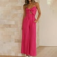 thumbnail image 5 of adviicd Combinaisons pour Femmes Combinaisons Sans Manches Amples pour Femmes Combinaison à Bretelles Réglables Rose Vif,m, 5 of 5